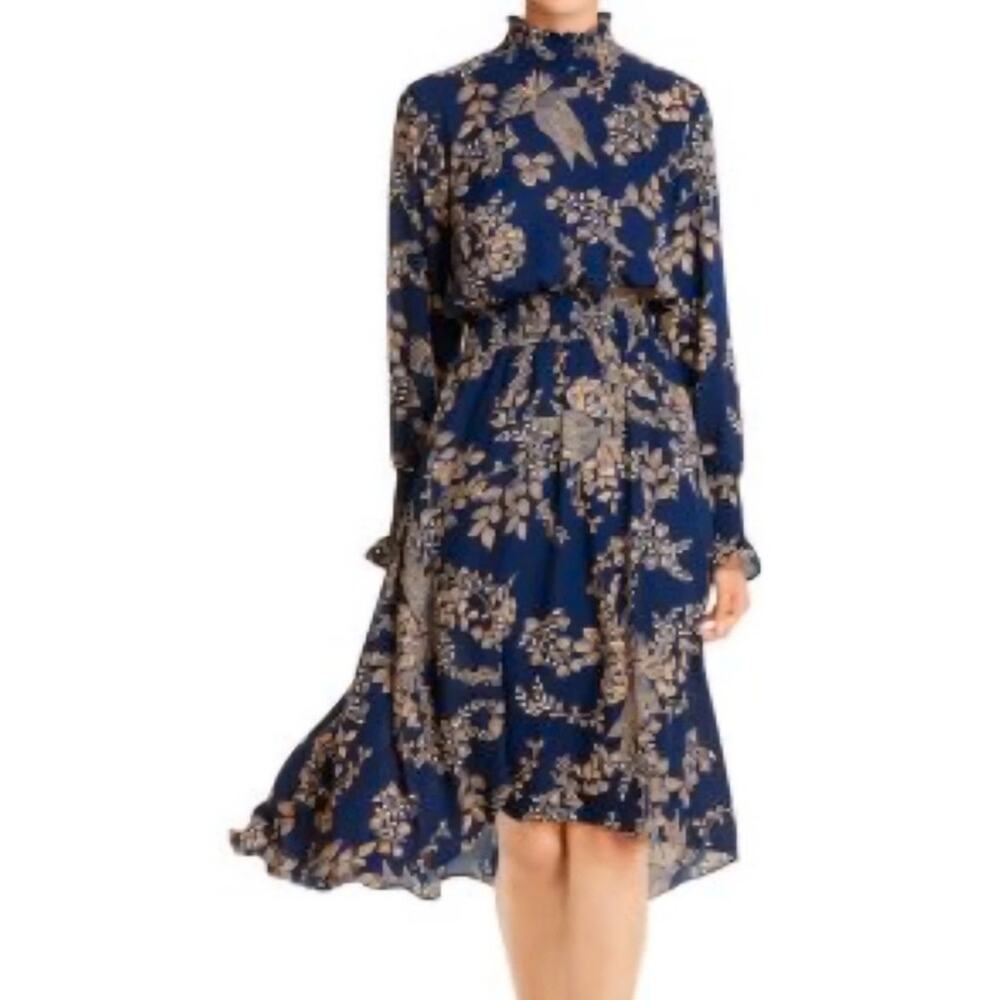 Nanette Lepore Smocked Floral Dress